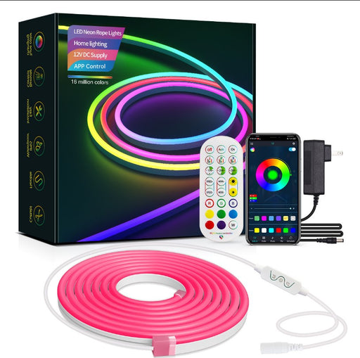 3M Silicone Strip Light Seven Color Led Neon Soft 12V Low Voltage Waterproof Strip Light - Bluetooth w/out voice_0