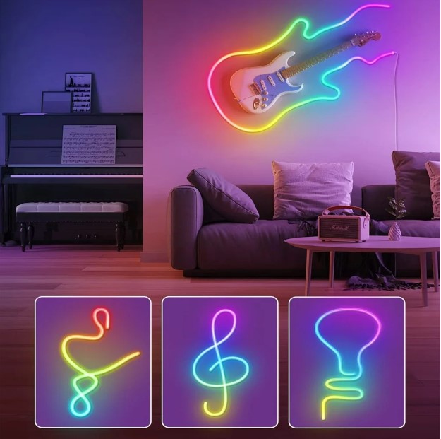 3M Silicone Strip Light Seven Color Led Neon Soft 12V Low Voltage Waterproof Strip Light - Bluetooth w/out voice_3