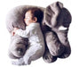 Elephant Pillow - Light Grey_1