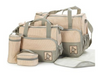 5 in 1 Multifunctional Baby Bag - Khaki Dots_0