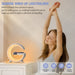 New Intelligent Bluetooth Speaker Projection Lamp Wireless Rechargeable Bedside Light - white_5
