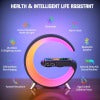 New Intelligent Bluetooth Speaker Projection Lamp Wireless Rechargeable Bedside Light - Black_2