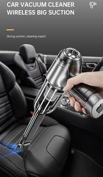 Car Mounted Mini Wireless Vacuum Cleaner for Both Dry And Wet Use, High-Power Portable High Suction - Black_2